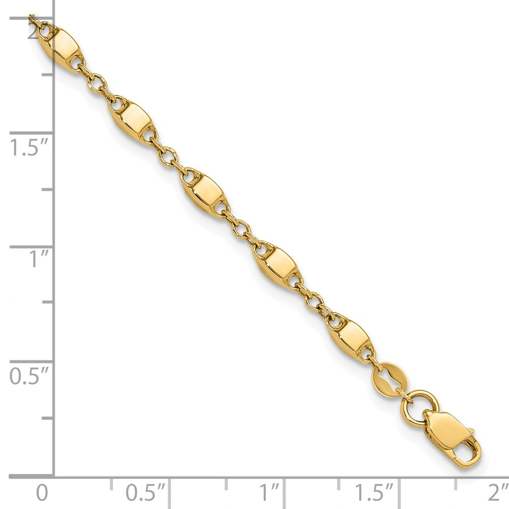 14K Polished Fancy Link Bracelet