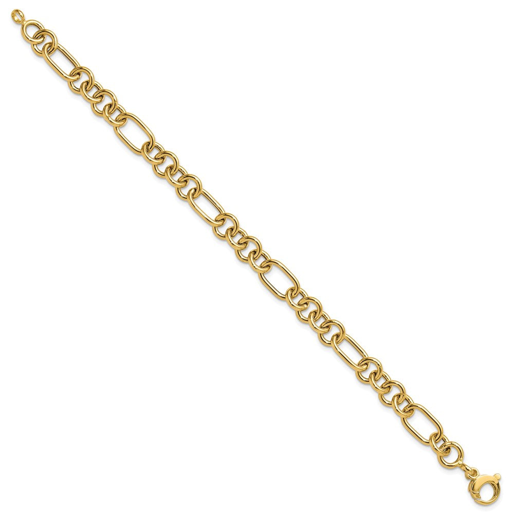 14K Polished Fancy Link Bracelet