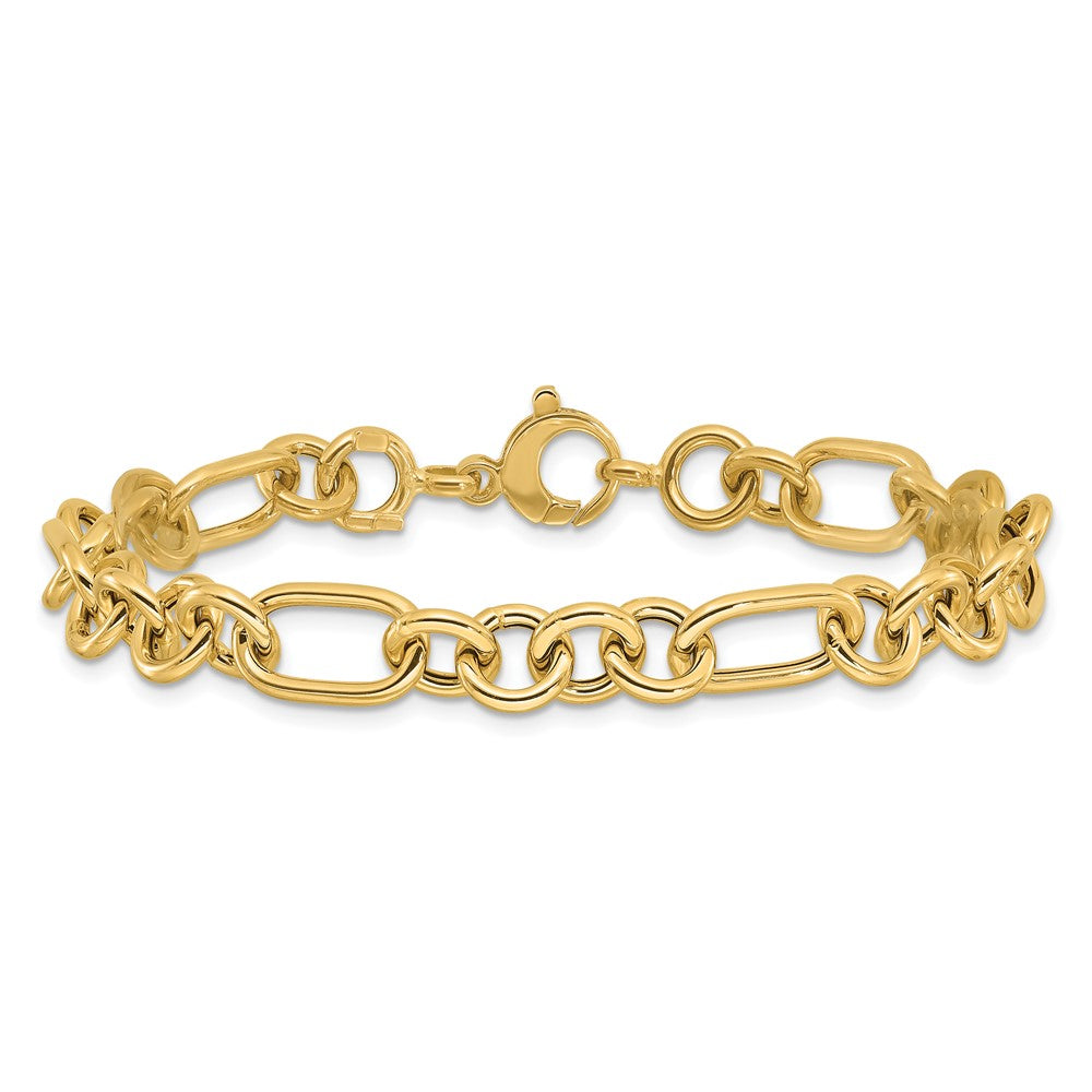 14K Polished Fancy Link Bracelet