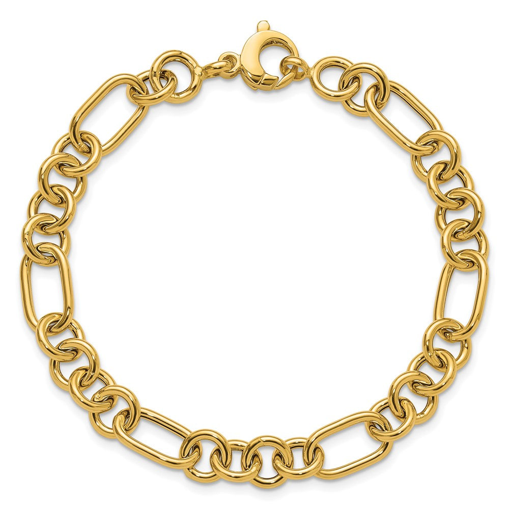 14K Polished Fancy Link Bracelet