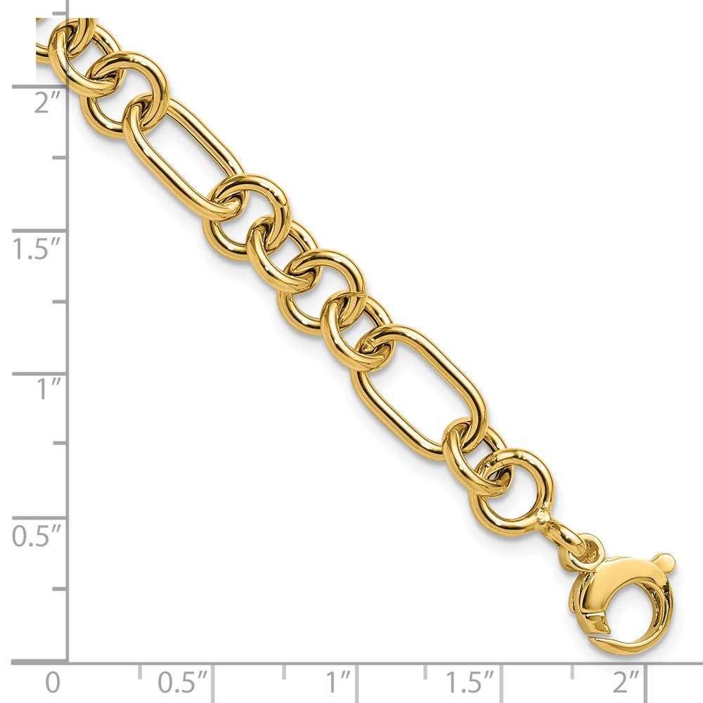 14K Polished Fancy Link Bracelet