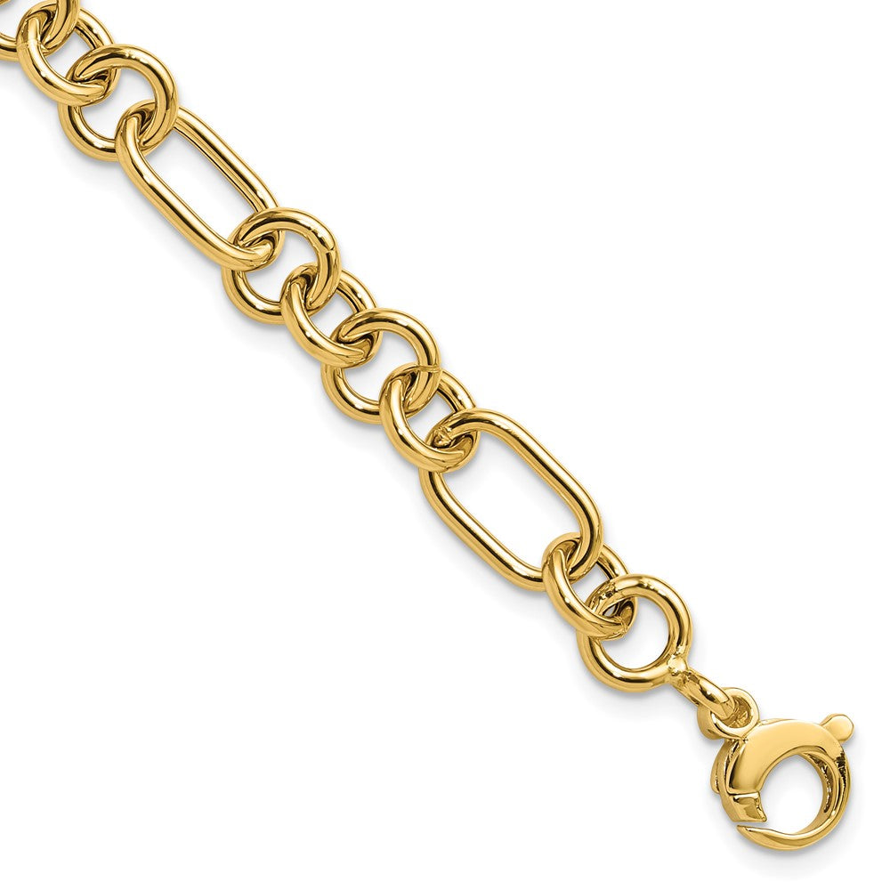 14K Polished Fancy Link Bracelet