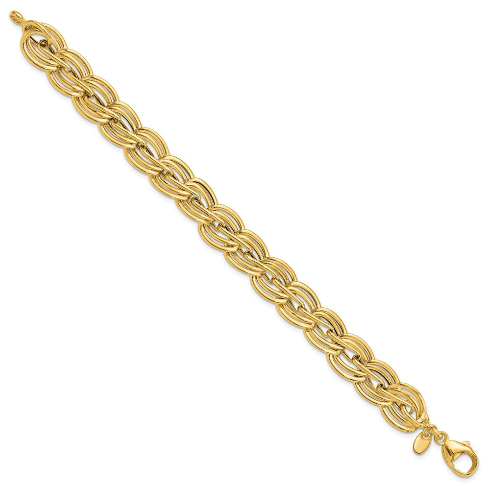 14k Polished Fancy Link Bracelet