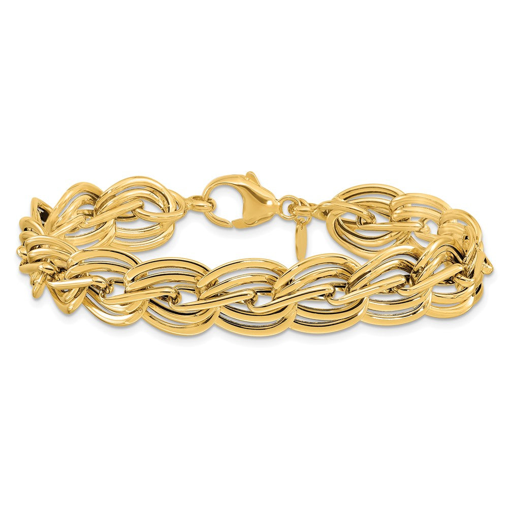 14k Polished Fancy Link Bracelet