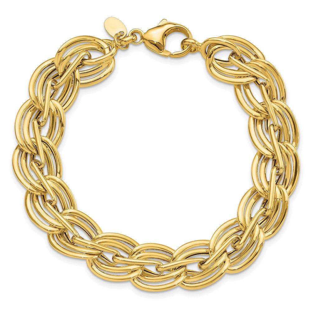 14k Polished Fancy Link Bracelet