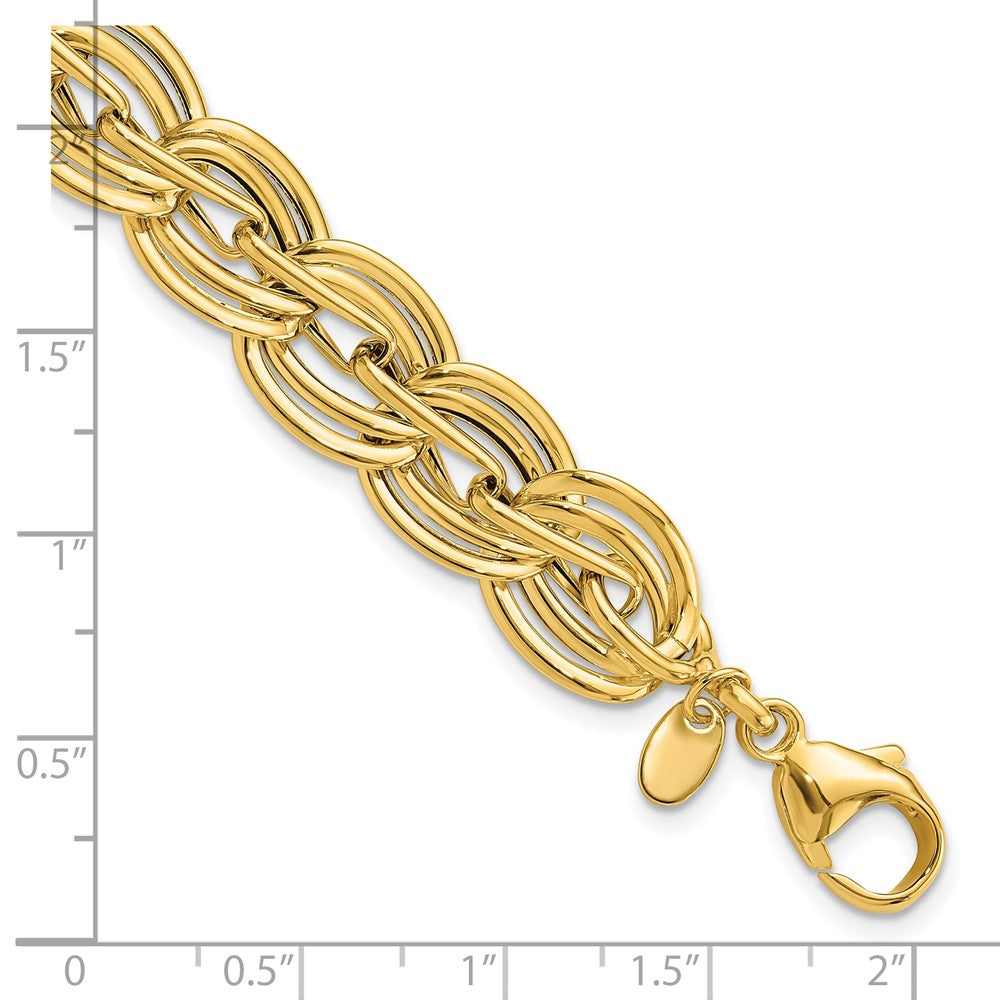 14k Polished Fancy Link Bracelet