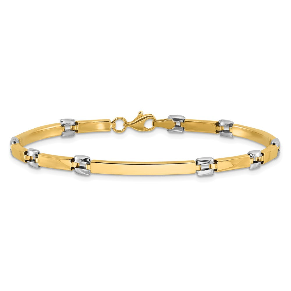 14K Two-tone Polished Fancy Link Bracelet