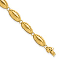 14k Polished Fancy Oval Link Bracelet