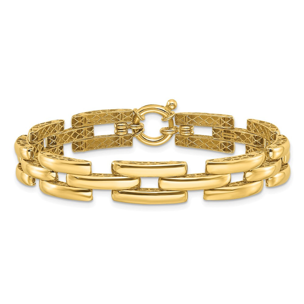 14K Polished Fancy Link Bracelet