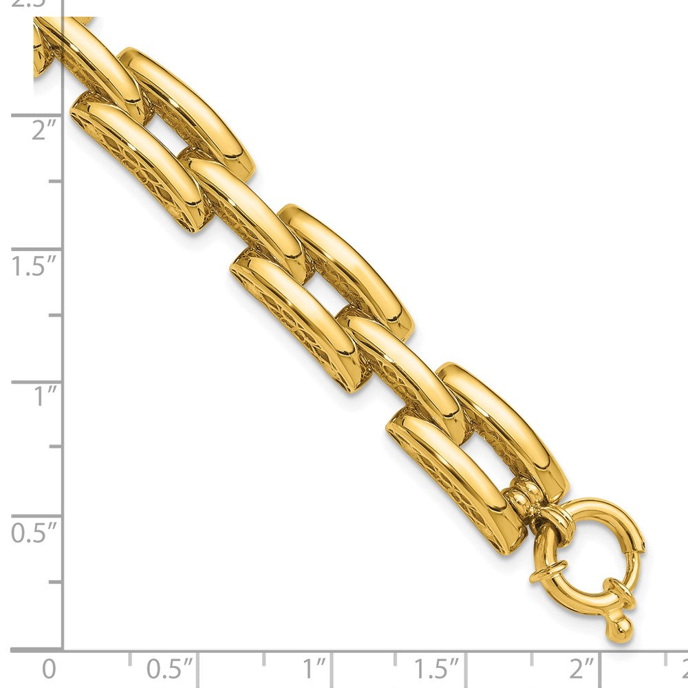 14K Polished Fancy Link Bracelet