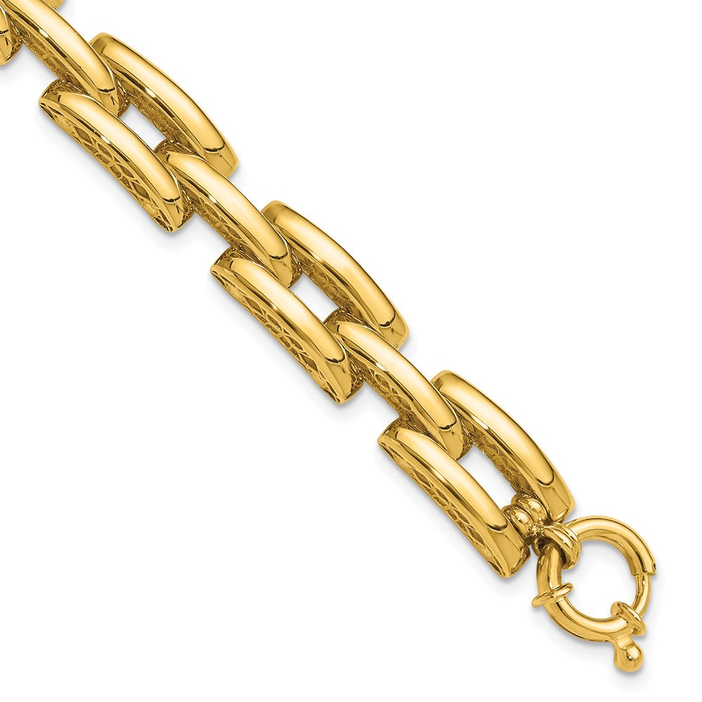 14K Polished Fancy Link Bracelet