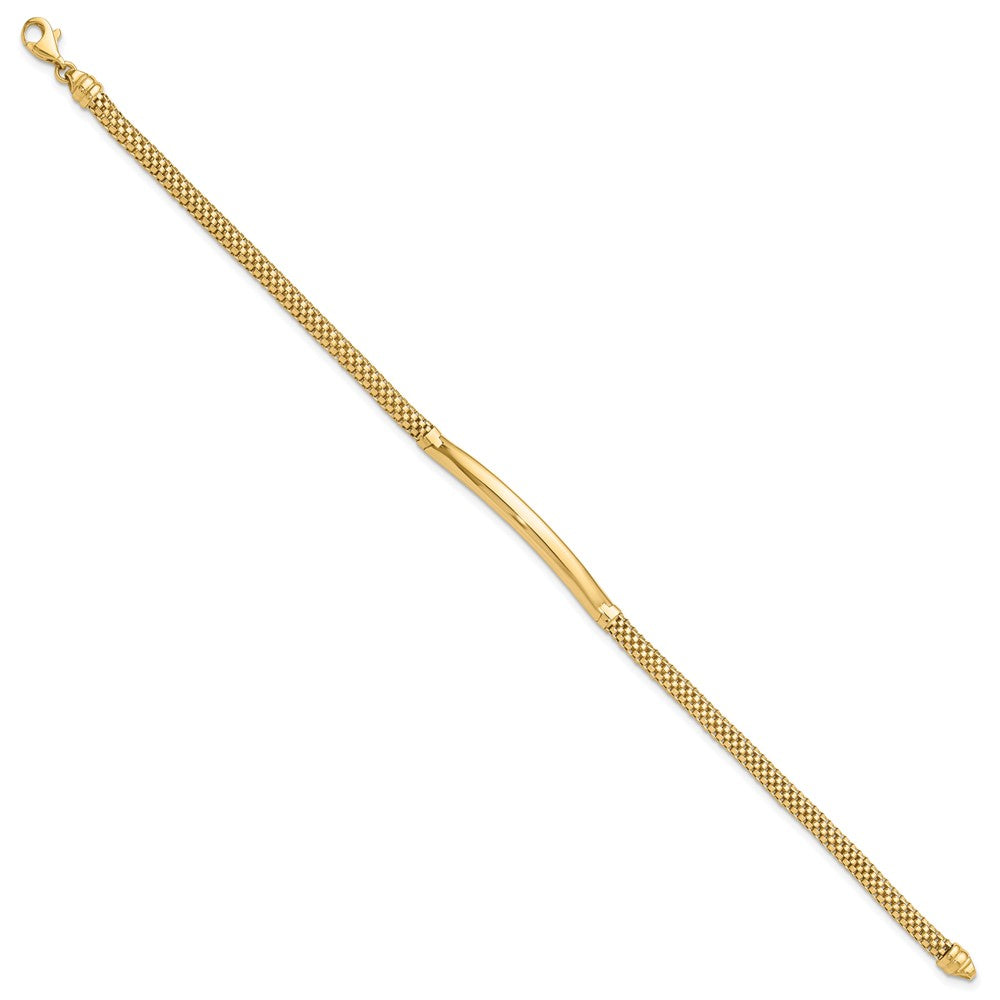 14K Polished Fancy Bar Bracelet