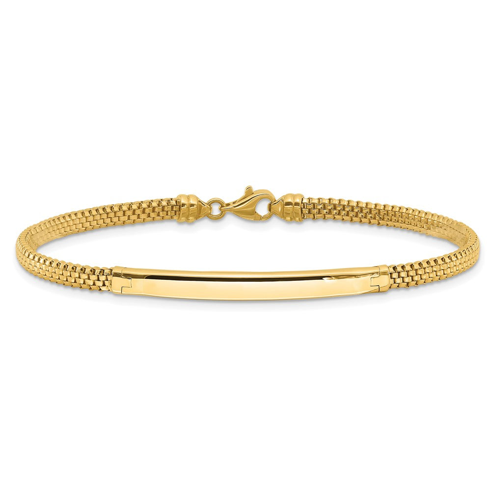 14K Polished Fancy Bar Bracelet