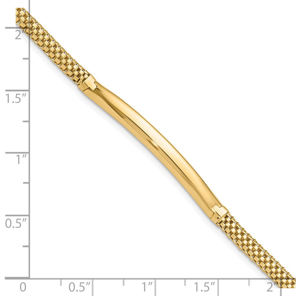 14K Polished Fancy Bar Bracelet