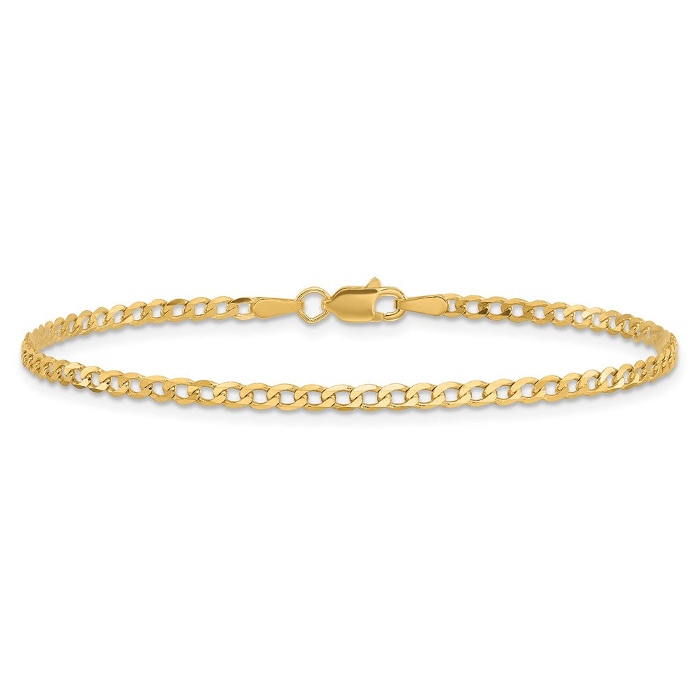 14k 2.2mm Flat Beveled Curb Chain