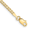 14k 2.2mm Flat Beveled Curb Chain