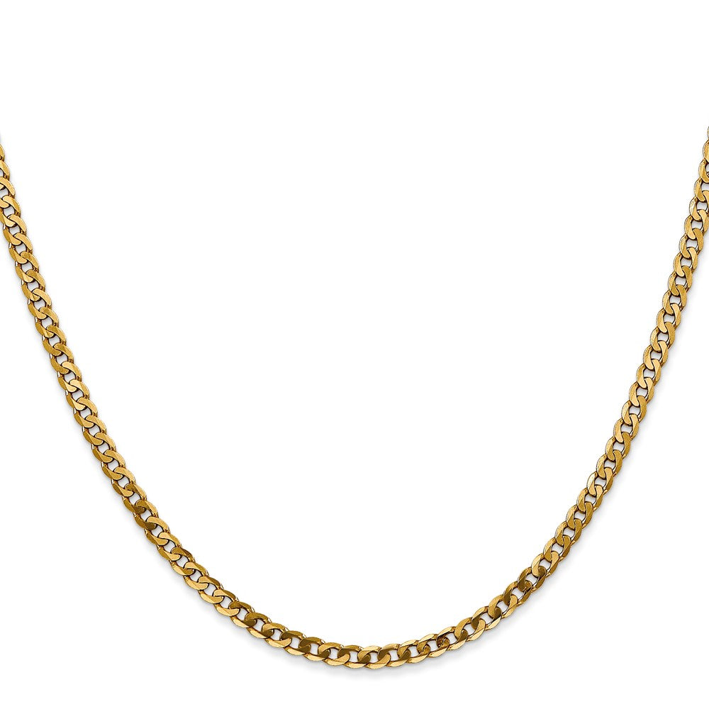 14k 2.9mm Flat Beveled Curb Chain