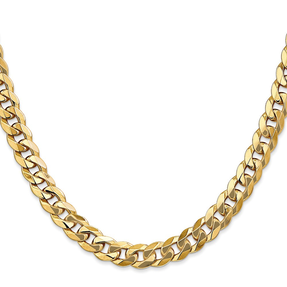 14k 8mm Flat Beveled Curb Chain