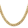 14k 8mm Flat Beveled Curb Chain