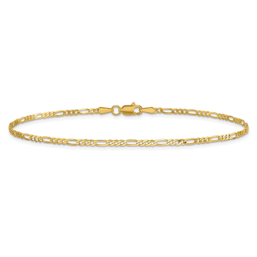 14k 1.8mm Flat Figaro Chain