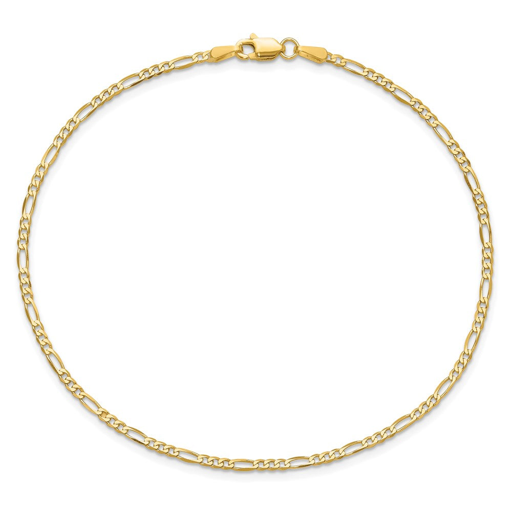 14k 1.8mm Flat Figaro Chain