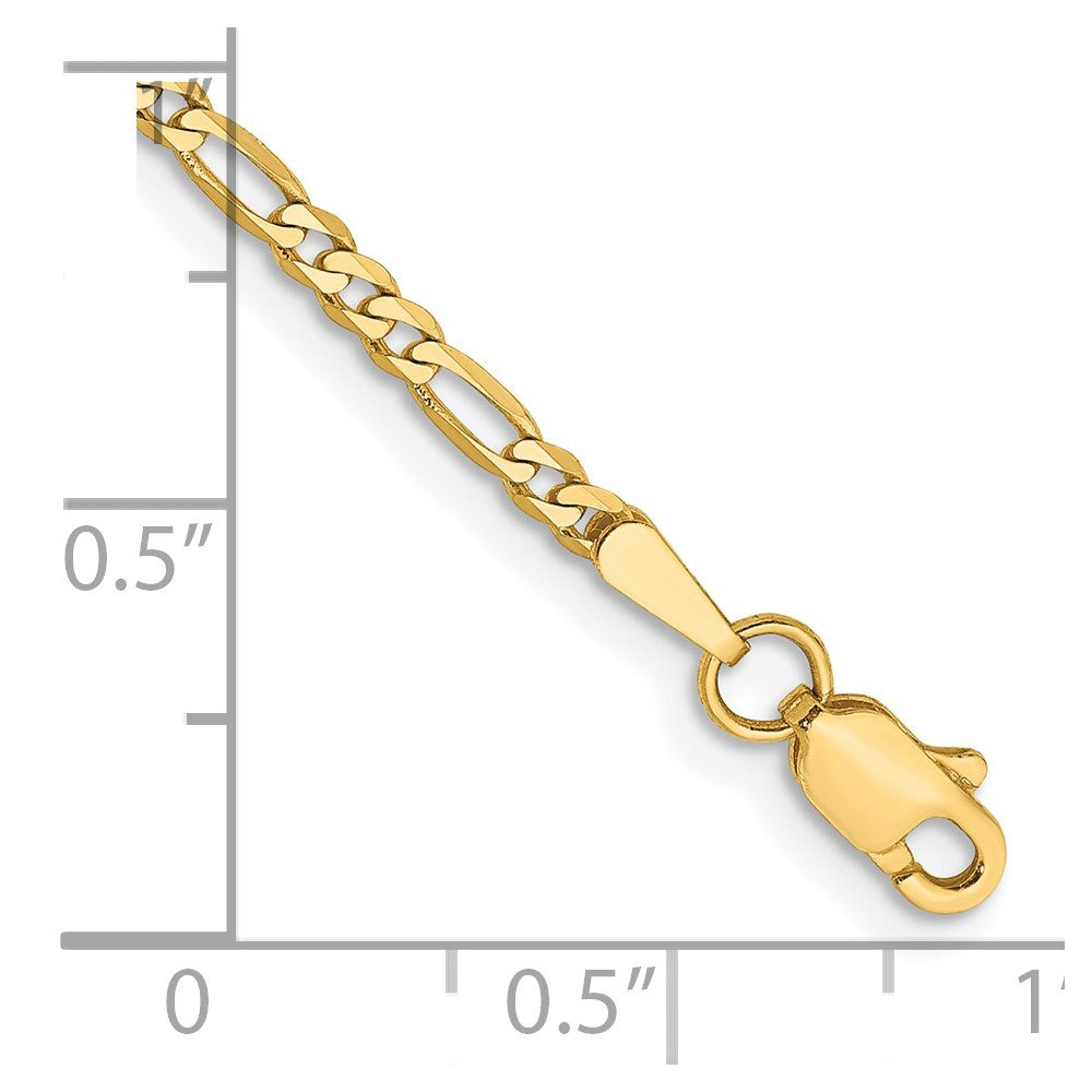 14k 2.25mm Flat Figaro Chain