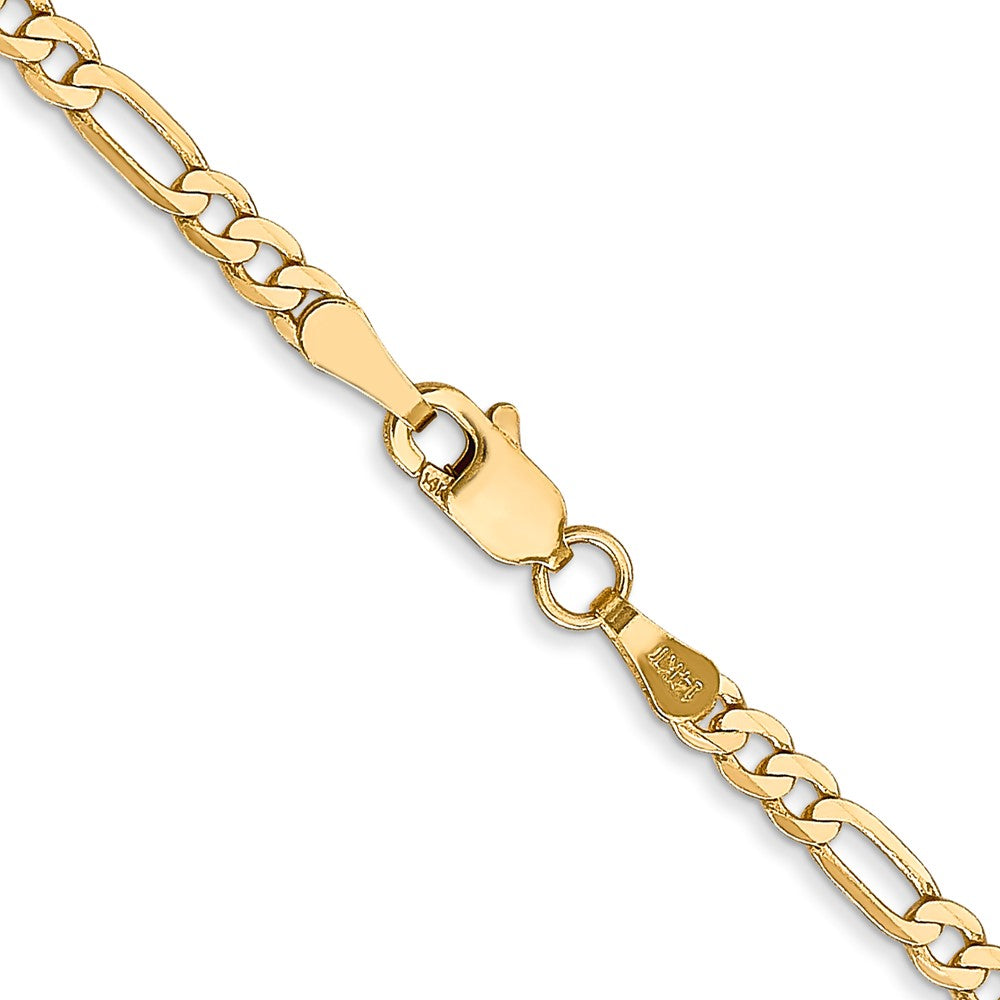 14k 2.75mm Flat Figaro Chain