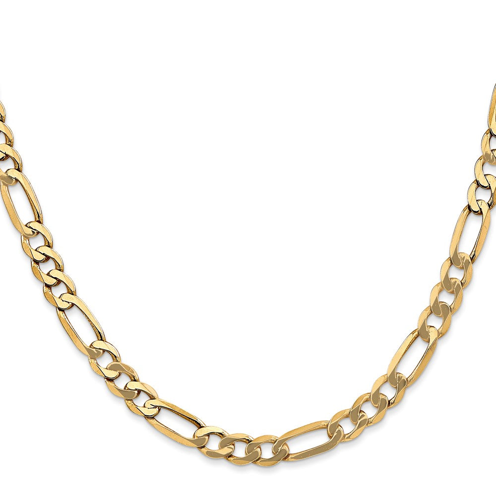 14k 5.25mm Flat Figaro Chain