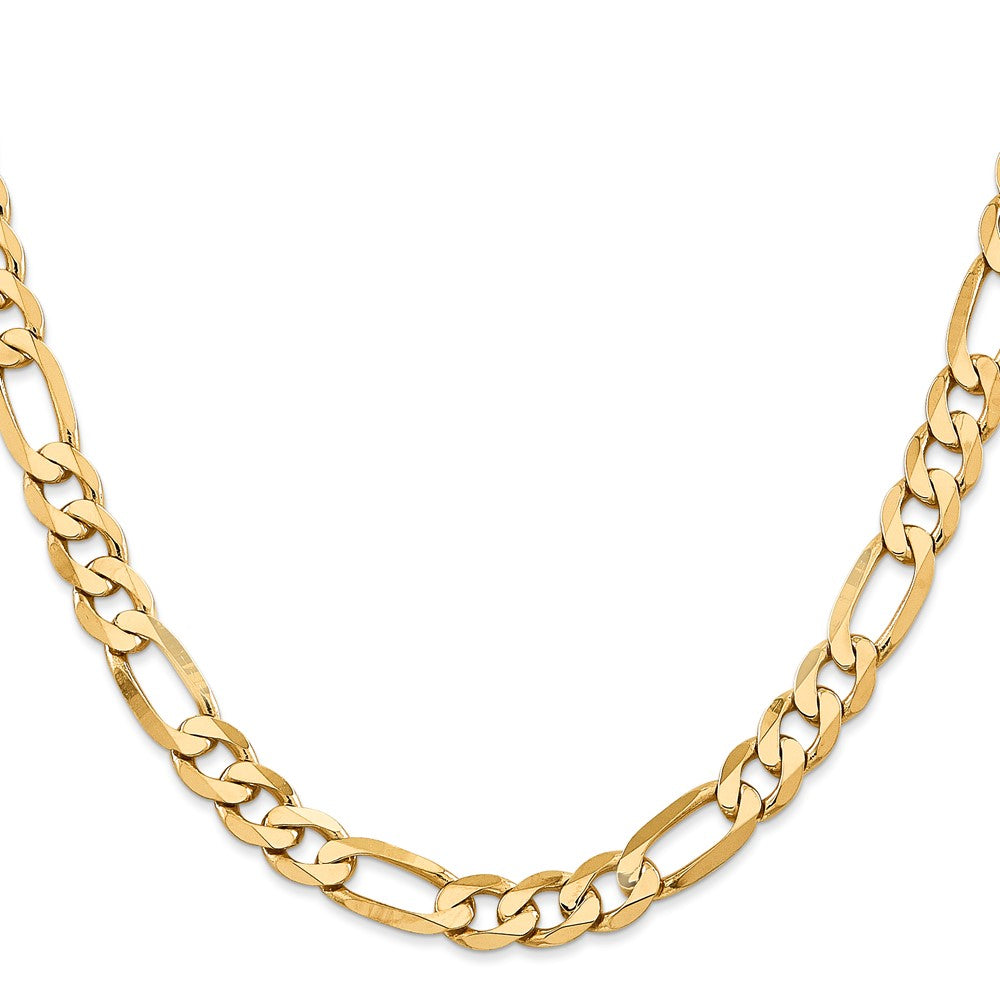 14k 7.5mm Flat Figaro Chain