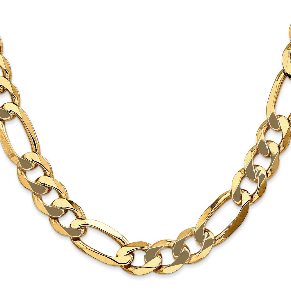 14k 10mm Flat Figaro Chain