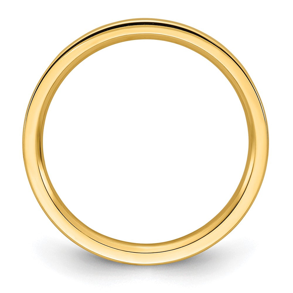 14KY 2mm Standard Flat Comfort Fit Band