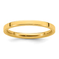 14KY 2mm Standard Flat Comfort Fit Band