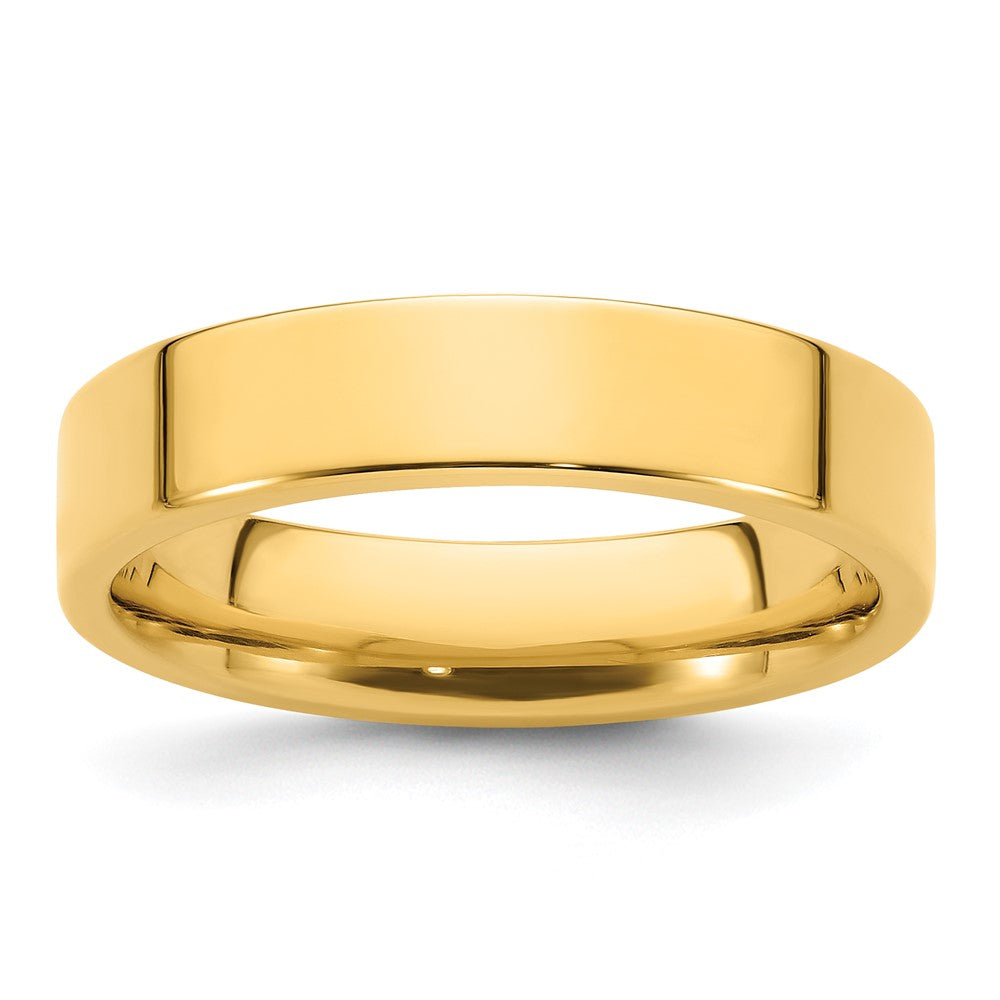 14KY 5mm Standard Flat Comfort Fit Band