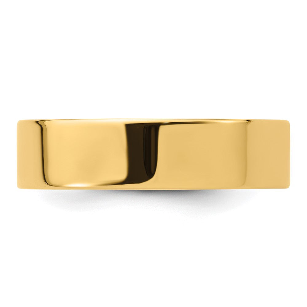 14KY 6mm Standard Flat Comfort Fit Band