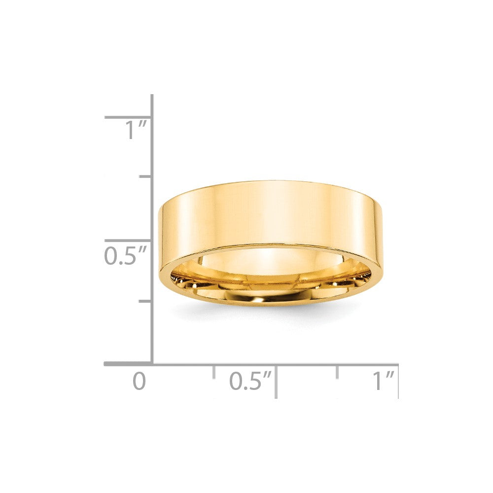 14KY 7mm Standard Flat Comfort Fit Band