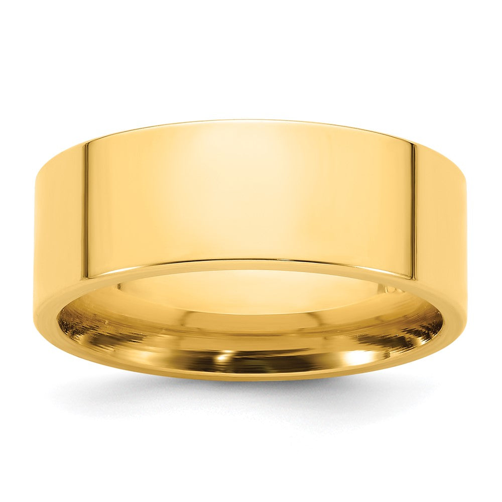 14KY 8mm Standard Flat Comfort Fit Band