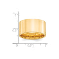 14KY 12mm Standard Flat Comfort Fit Band
