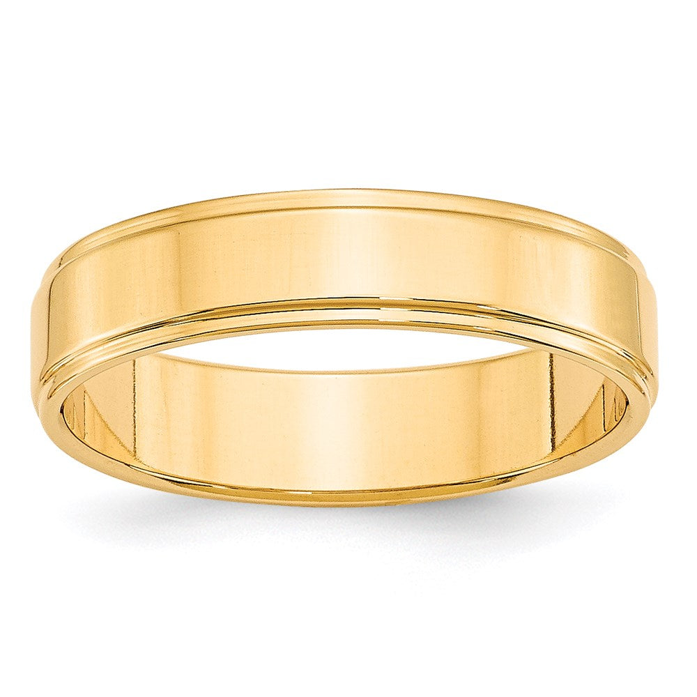 14KY 5mm Flat with Step Edge Band