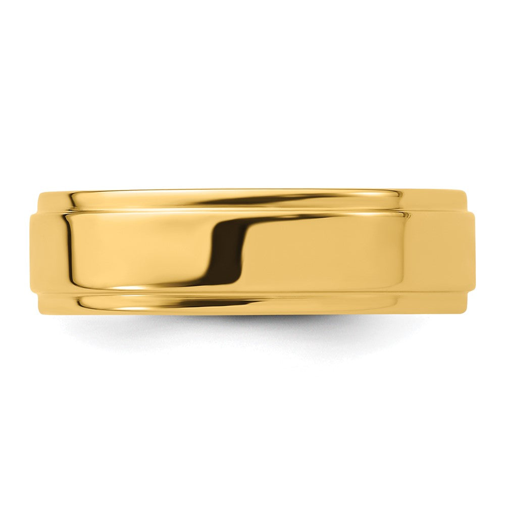 14KY 6mm Flat with Step Edge Band