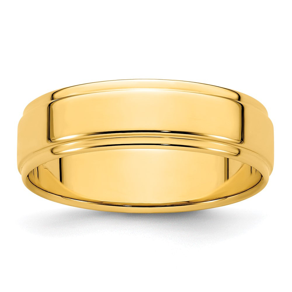 14KY 6mm Flat with Step Edge Band