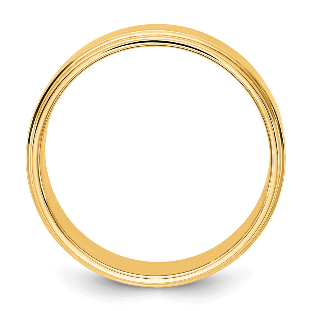 14KY 7mm Flat with Step Edge Band