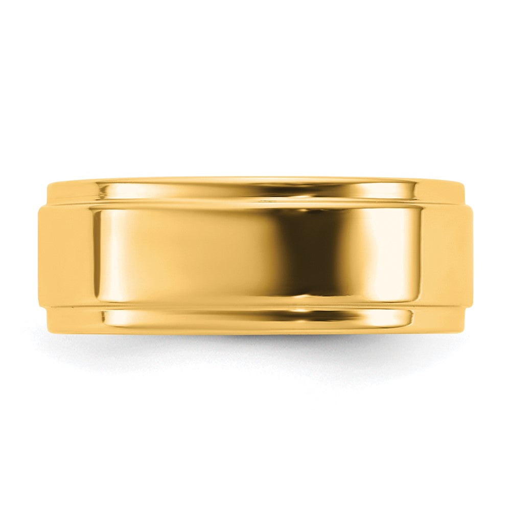 14KY 7mm Flat with Step Edge Band