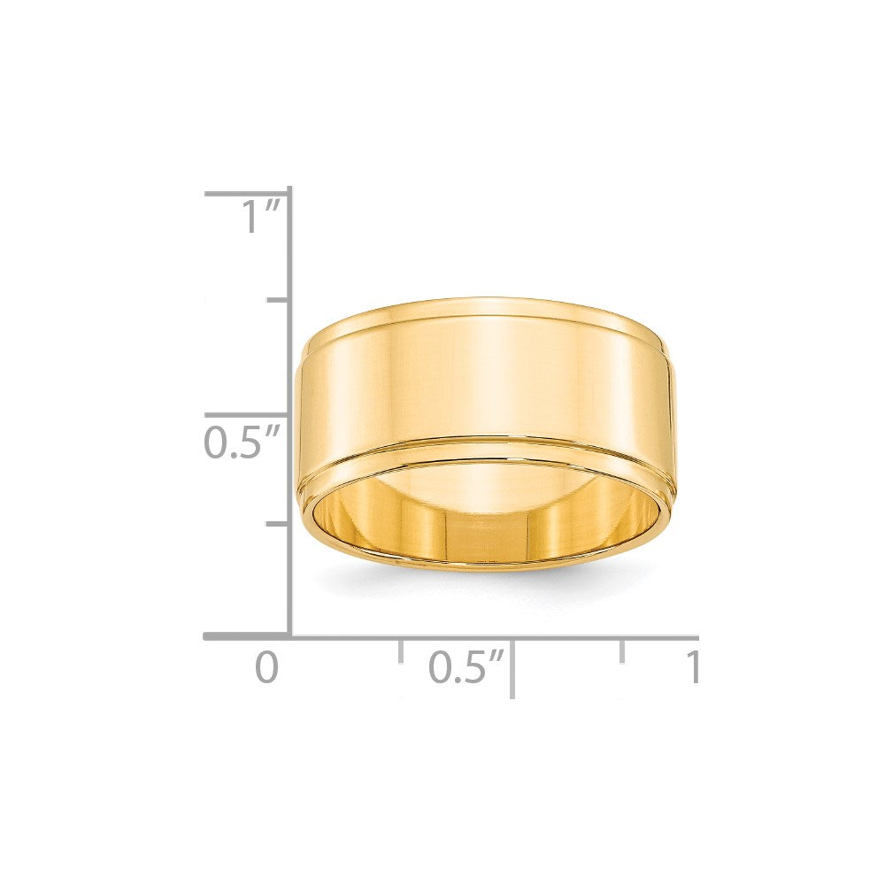 14KY 10mm Flat with Step Edge Band