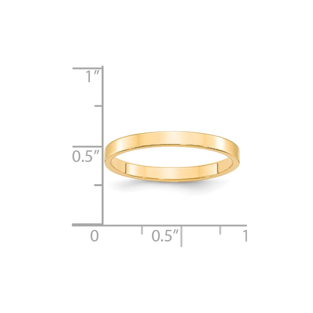 14KY 2.5mm LTW Flat Band