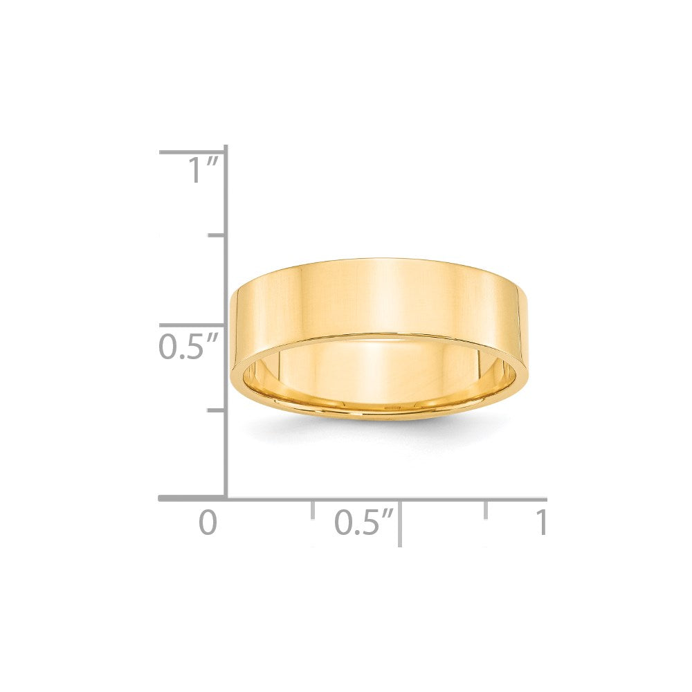 14KY 6mm LTW Flat Band