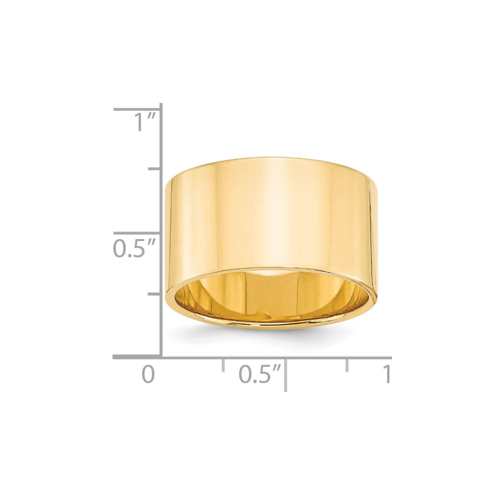 14KY 12mm LTW Flat Band