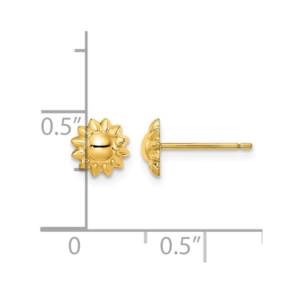 14k Madi K Sunflower Post Earrings