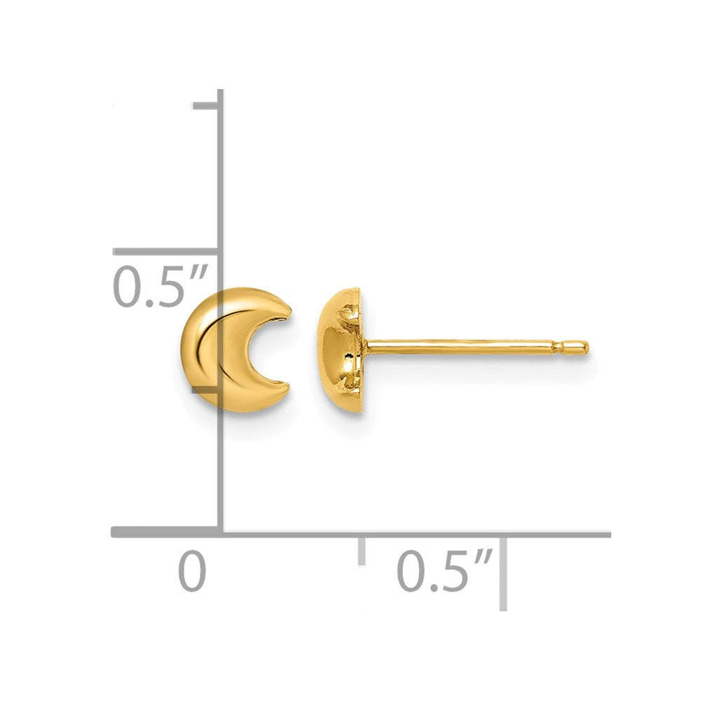 14k Madi K Moon Post Earrings
