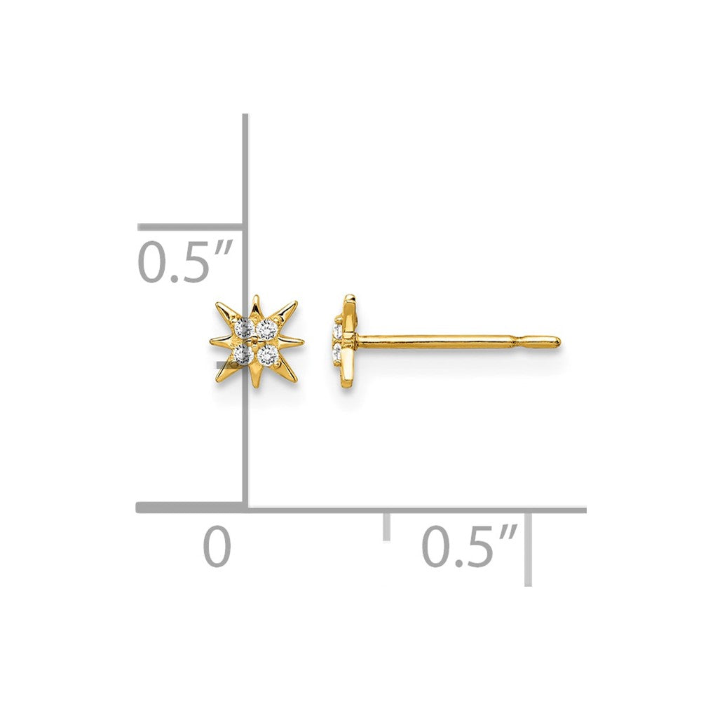 14k Madi K CZ Star Post Earrings