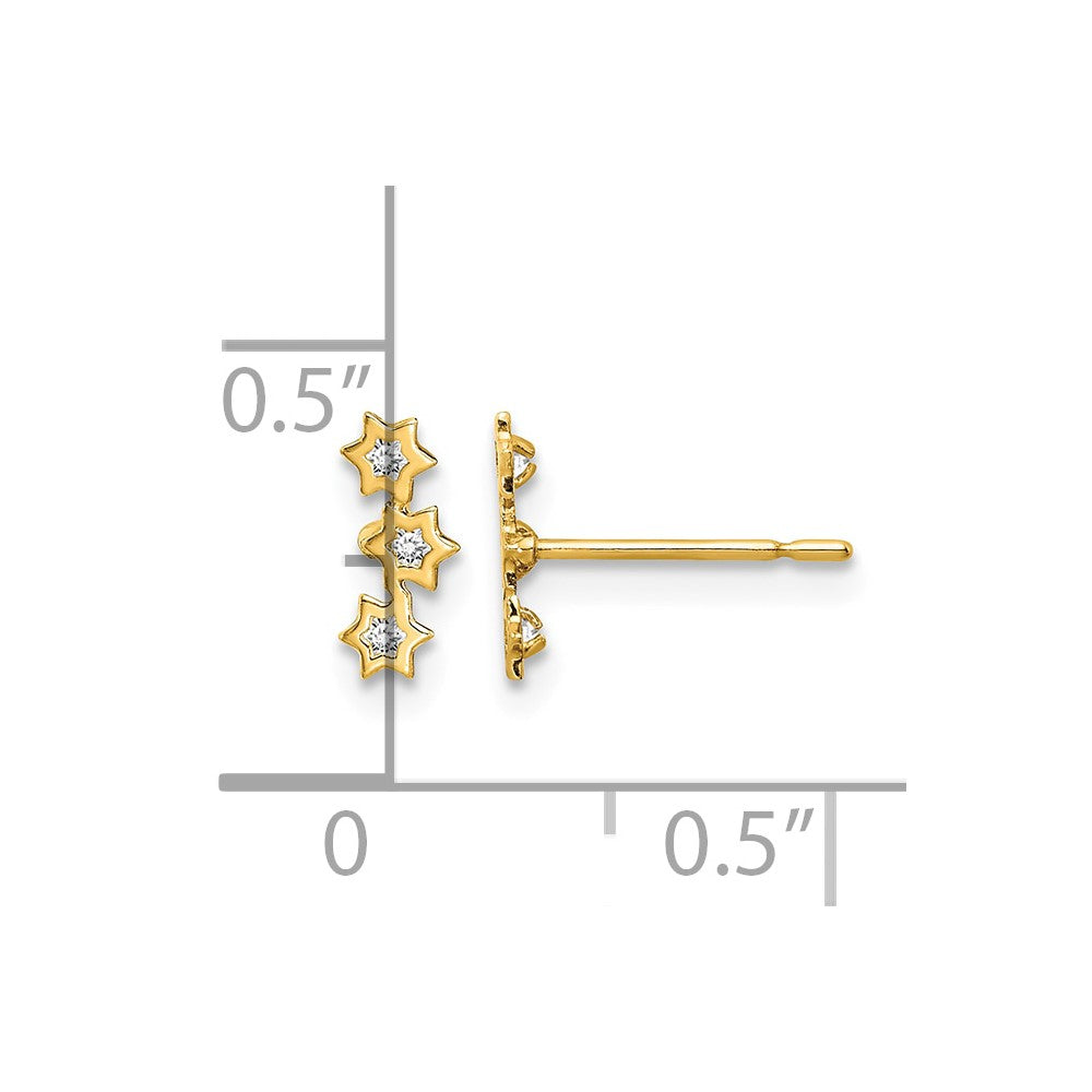 14k Madi K Stars CZ Earrings